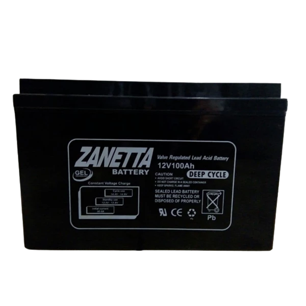 Baterai Solar Panel VRLA Gel 12v 100ah Zanetta 