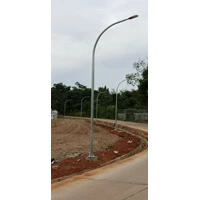 Street pole height 7 Meters Octa Single Arm Parabolic Galvanish