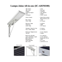 Solar Street light All in one Merk Icom AIOM 100watt