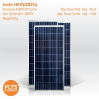 JEMBO Solar Panel 140 Wp Poly
