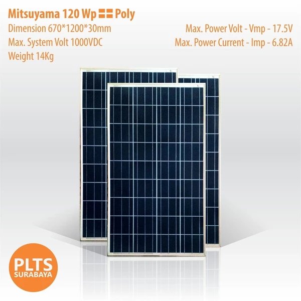 Mitsuyama Solar Panel 120 Wp Poly