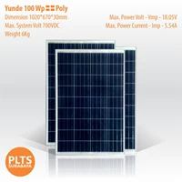 Yunde Solar Panel 100 Wp Poly