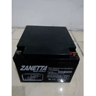 Battery Vrla Gel Deepcycle Merk Zanetta 12 V 26 AH  1