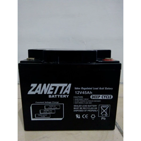 Accu / Battery VRLA Deepcycle Gel Zanetta 12 V 45 AH
