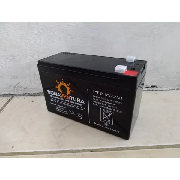 Battery Solar Cell VRLA Deepcycle Gel Bonaventura 12v 7.2ah for UPS and Electric Bicycle 